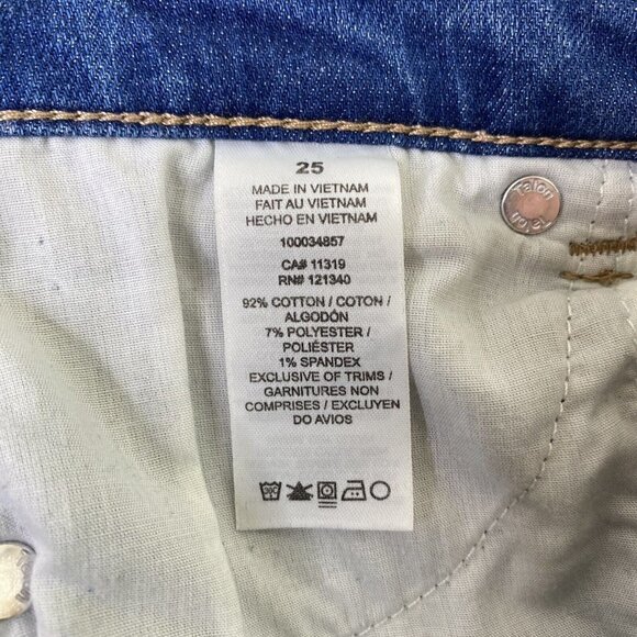 DYNDMN Kate Skinny Jeans Womens size 25 Distressed Stretch Denim Blue Jeans - Picture 10 of 11